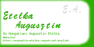 etelka augusztin business card